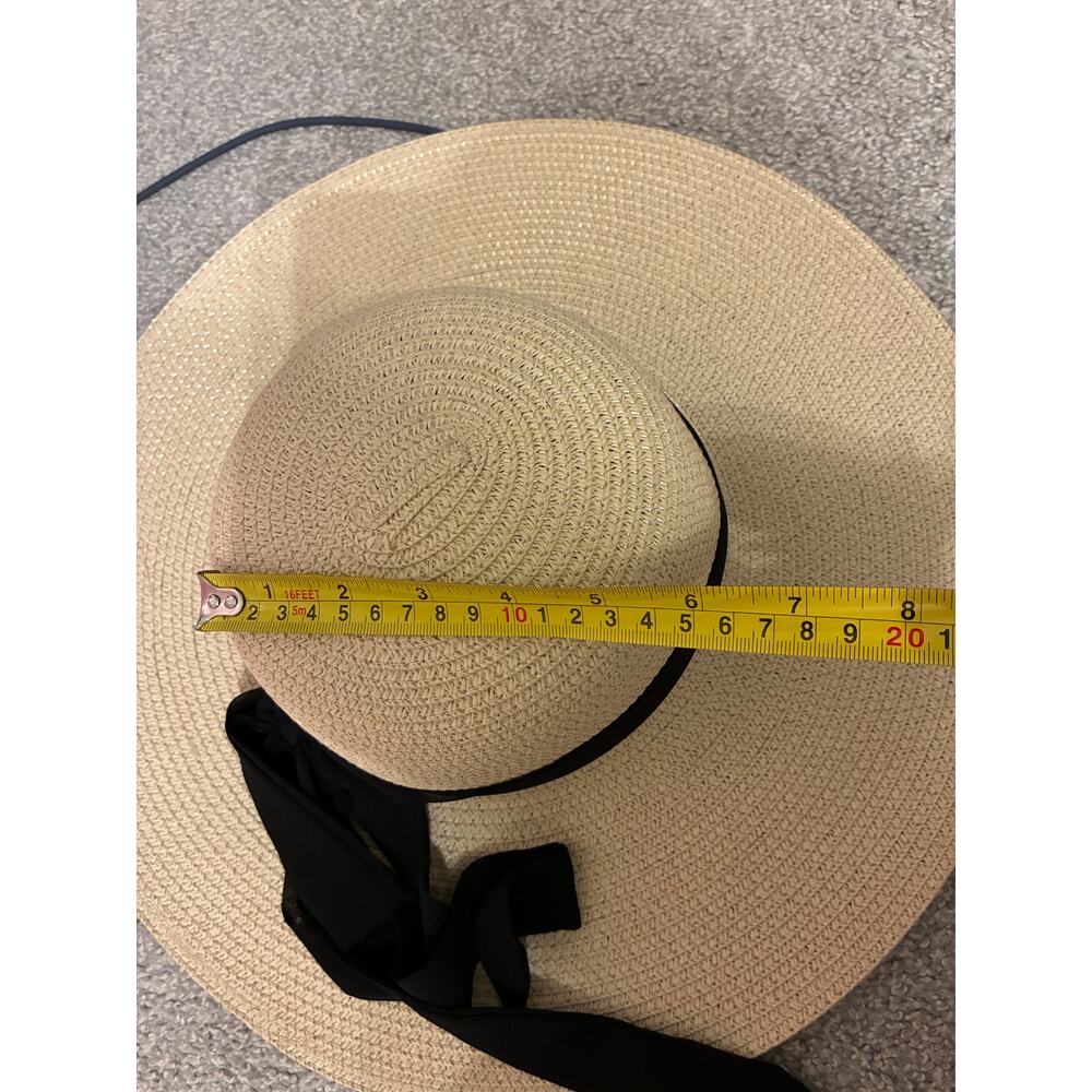 Vince Camuto NWT Straw Sun Hat Wide Brim Summer Beach Resort Chic One Size - Picture 7 of 7